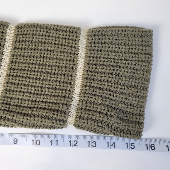 Moon & Madison Cropped Knit Sweater Stripes Green M - Picture 10 of 11